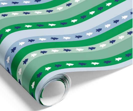 Christmas Tree Stripe Blue Green