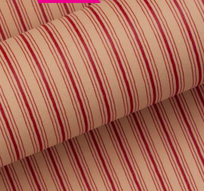 Kraft Rustic Stripe Spice Red