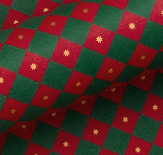 Checkerboard Dark Green Red