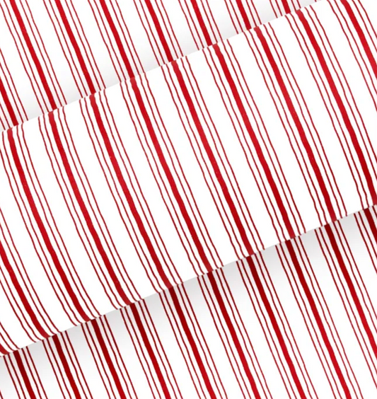 Rustic Stripe Red White