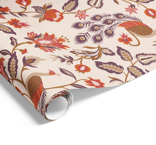 Peacock Chintz Earth Tones