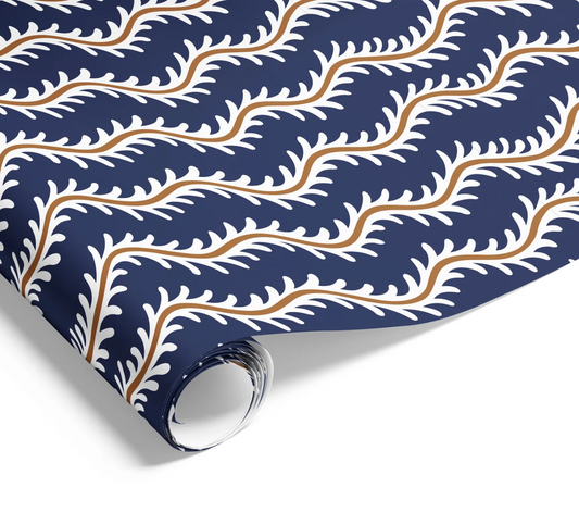 Vine Leaves Navy